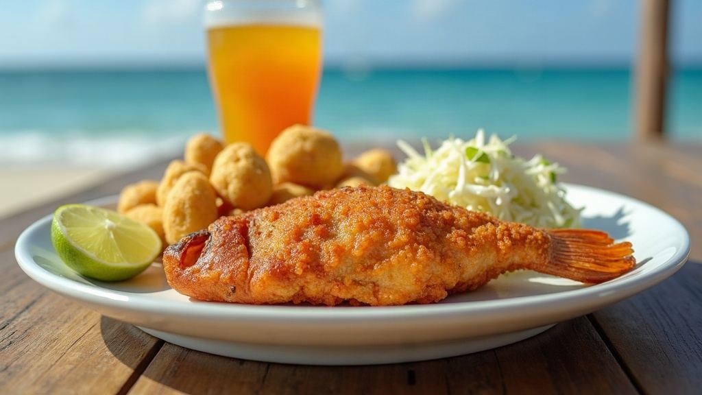 Pescado frito a la hondureña, dorado y jugoso